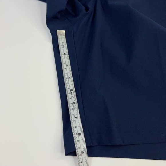 Adidas Mens Adicross Golf Shorts Navy Blue Flat Front Stretch Nylon Blend 38 New - Picture 3 of 12